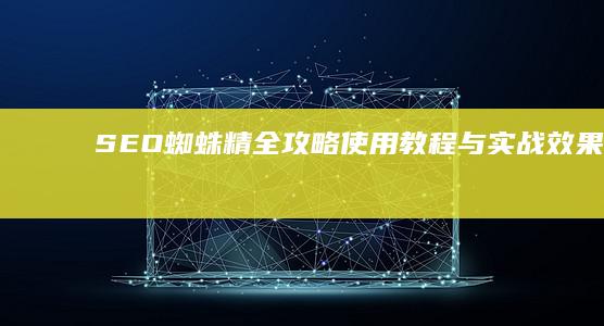 SEO蜘蛛精：全攻略使用教程与实战效果分析